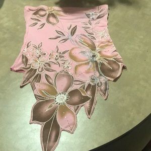 Flower design tube top